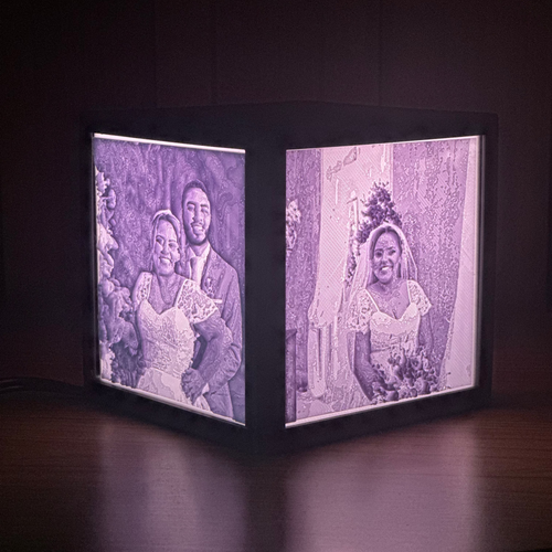 Luminária Personalizada com 4 Fotos Suas