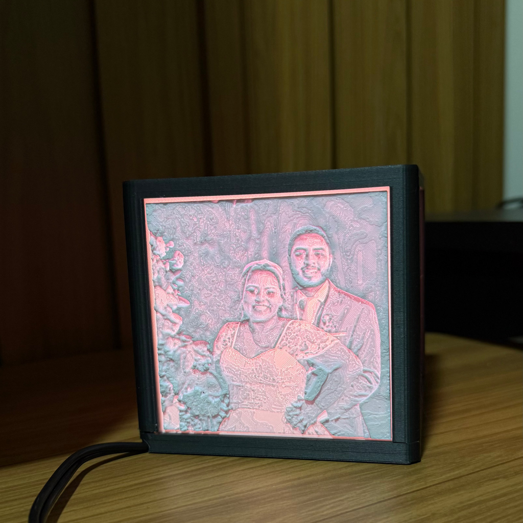Luminária Personalizada com 4 Fotos Suas